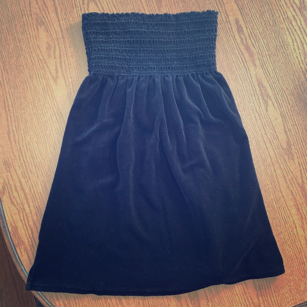 Juicy Couture Black Terry Cloth Dress sz L